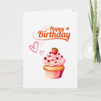 Süße Cupcake-Geburtstagskarte Karte