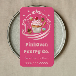 Süße Cupcake-Heimbäckerei-Konditorei-Chef Süß Rosa Visitenkarte