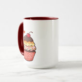 Süße Cupcake-Tasse mit Kirsche Tasse (Vorderseite Links)