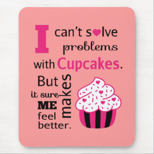 Süße Cupcake-Zitate, Glück Mousepad