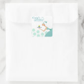 Süsse Cupcakes - Confections Desserts Gebäck Quadratischer Aufkleber (Tasche)