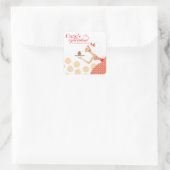 Süsse Cupcakes - Confections Desserts Gebäck Quadratischer Aufkleber (Tasche)