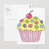 Süße Cupcakes Postkarte (Vorne/Hinten)