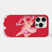 Süße Cupid-Valentinsengel-Illustration iPhone Hülle (Rückseite (Horizontal))