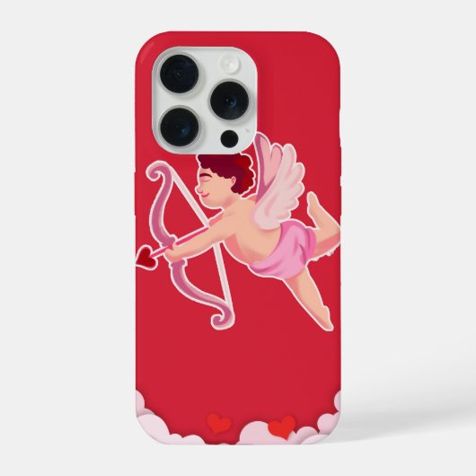 Süße Cupid-Valentinsengel-Illustration iPhone Hülle (Rückseite)