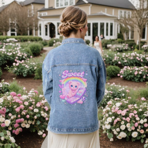 Süße Cyber-Pop-Stimmungen und Pastell-Träume Jeansjacke