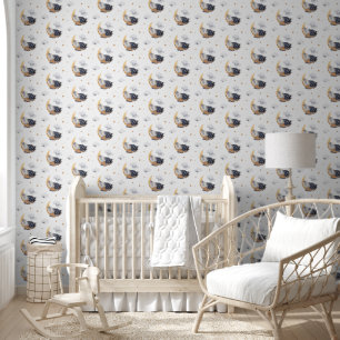 Süße Dachs-Schlafzimmer-Mond-Nursery mit Decke Tapete