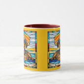 Süße Dachshund-Buntglas-Kaffeetasse Tasse (Zentrum)