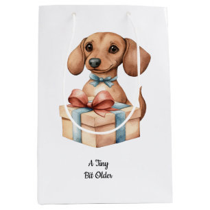 Süße Dachshund-Geburtstags-Tasse Ein bisschen älte Mittlere Geschenktüte