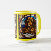 Süße Dachshund-Keramik-Kaffeetasse Tasse (VorderseiteRechts)
