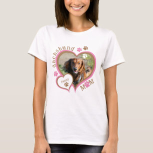 Süße Dachshund-Mama Individuelles Foto Personalisi T-Shirt