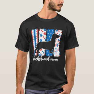 Süße Dachshund-Mutter Wiener Hund Doxie Frauen 4.  T-Shirt