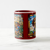 Süße Dachshund-Regenbogen-Kaffeetasse Tasse (Zentrum)