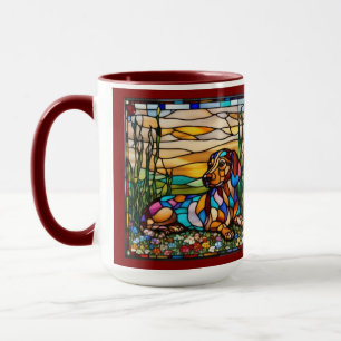 Süße Dachshund-Regenbogen-Kaffeetasse Tasse