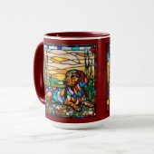 Süße Dachshund-Regenbogen-Kaffeetasse Tasse (Vorderseite Links)