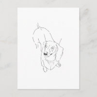 Süße Dachshund-Tasse – Line-Art-Wursthund