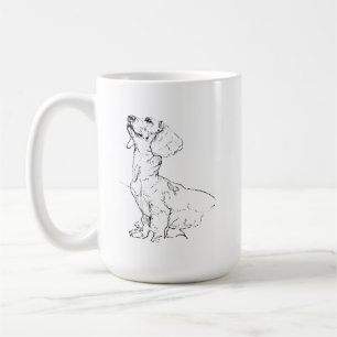 Süße Dachshund-Zeichnung, Hundemama-Kaffeetasse Kaffeetasse