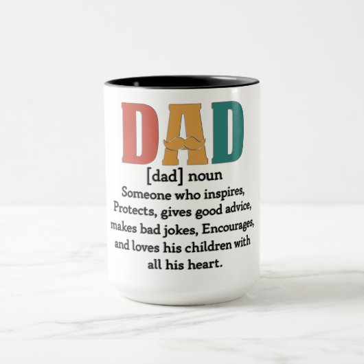 Süße Dad-Definition Tasse (Zentrum)