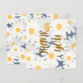 Süße Daisy-Blumenmuster-Dankeskarten Dankeskarte (Vorne/Hinten)