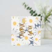 Süße Daisy-Blumenmuster-Dankeskarten Dankeskarte (Stehend Vorderseite)