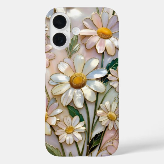 Süße Daisy iPhone-Hülle Florales Buntglas-Design Case-Mate iPhone Hülle (Rückseite)