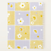 Süße Daisy-Patchwork-Ästhetik Gingham Personalisie Planer (Rückseite)