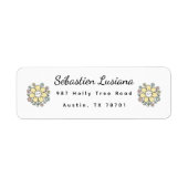 Süße Daisy-Rücksende-Adressetikett (Vorne)