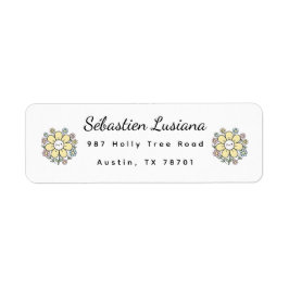 Süße Daisy-Rücksende-Adressetikett