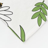 Süße Daisy- und Bienen-Nahtlos-Muster Fleecedecke (Ecke)