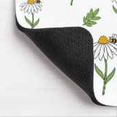 Süße Daisy- und Bienen-Nahtlos-Muster Mousepad (Ecke)