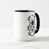 Süße Dalmatiner-Welpen Blaubeer-Spaß Tasse (VorderseiteRechts)