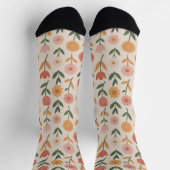 Süße Damen-Blumencrewsocken Socken (Oben)