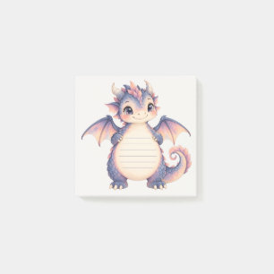 Süße Dämmerungs-Drache-Wasserfarbe-Notizzettel mit Post-it Klebezettel