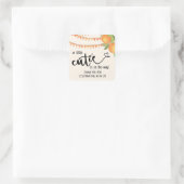 Süsse, Danke, Gastgeschenk, Favoriten, Babydusche Quadratischer Aufkleber (Tasche)