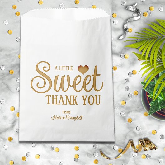 Süße Dankeschön-Geschenktüten aus Gold Geschenktütchen