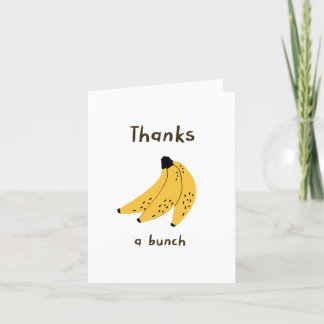 Süße Dankeskarte mit einem Bündel Bananen