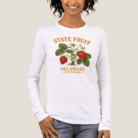 Süße Delaware-Erdbeere Botanisch Tri-Blend Shirt (Vorderseite)