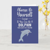 Süße Delfin-Karten Lustiges Meer Ozean-Tier Karte (Gelbe Blume)