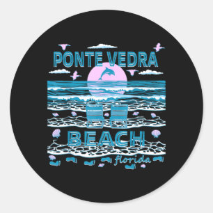 Süße Delfinliebhaber-Familie Ponte Vedra Beach Fl Runder Aufkleber