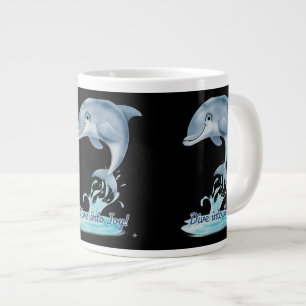 Süße Delfintasse – Tauche in Freude ein Retro-Oz Jumbo-Tasse