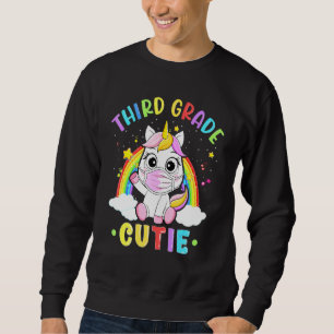 Süsse der dritten Klasse Einhornmaske zurück zu Sc Sweatshirt
