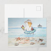 Süsse der Guinea Schweinefleisch an der Küste Male Postkarte (Vorne/Hinten)