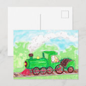 Süsse der Guinea Schweinefleisch Führen eines Zuge Postkarte (Vorne/Hinten)