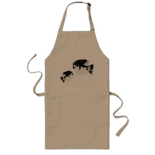 Süße Derpy Kugelfisch-Illustration T-Shirt Lange Schürze