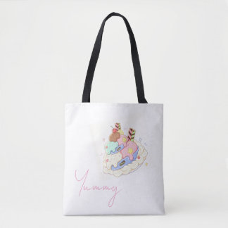 Süße Dessert-Illustrationen Tragetasche Tasche