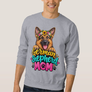 Süße Deutsche-Schäferhund-Mama-Blumenkrone - GSD H Sweatshirt