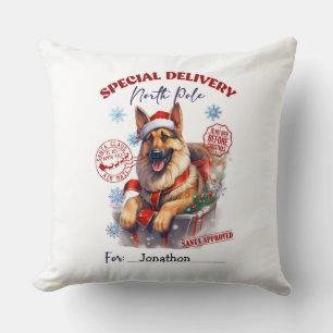Süße Deutsche Schäferhund-Weihnachts-Wurfkissen Kissen