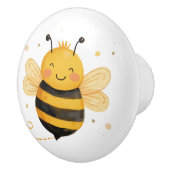 Süße dicke Hummel "Bee Happy"  Keramikknauf (Rechts)
