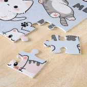 Süße dicke Kätzchen und Meow-Herzen Puzzle (Seite)