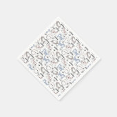 Süße dicke Kätzchen und Miauh Herzen Serviette (Ecke)